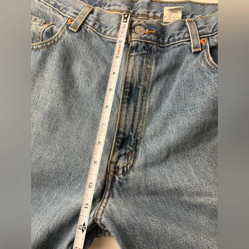 VTG Levi's 560‎ Loose Fit Tapered Leg 36x34 Blue Denim Red Tab 90's Retro Baggy